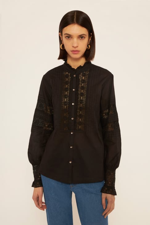 Antikbatik Blusa bordada Davina