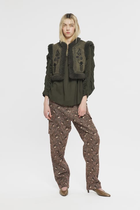 Antikbatik Dune Embroidered reversible gilet