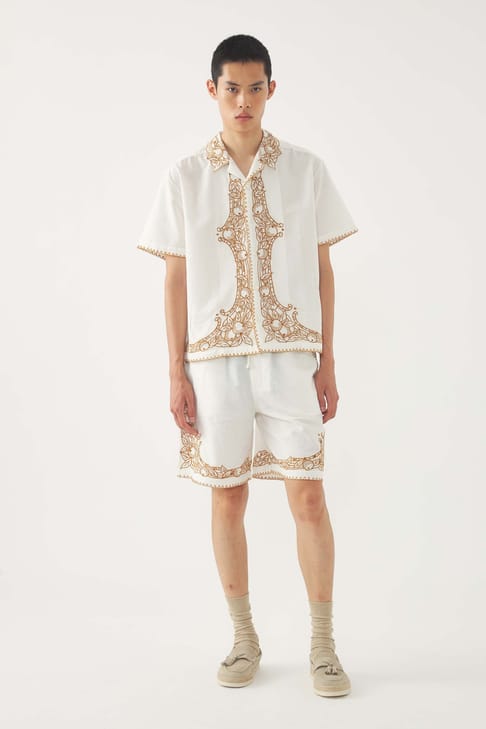 Antikbatik Chemise brodée  Dylan 