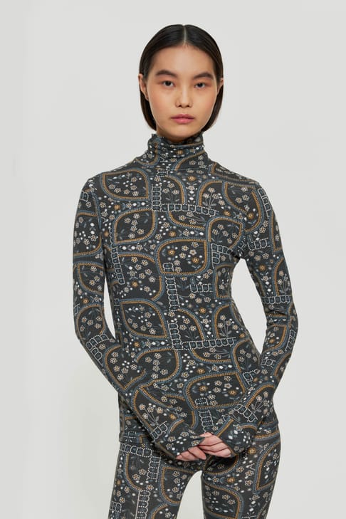 Antikbatik Ella print roll-neck