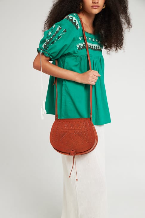 Antikbatik Bolso de piel Galy