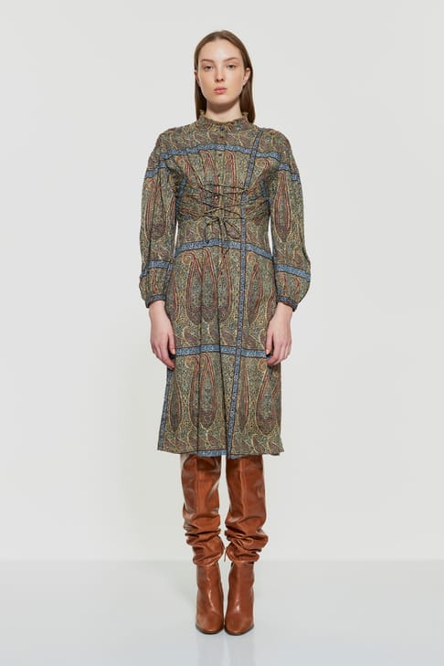 Antikbatik Robe façon corset Hida