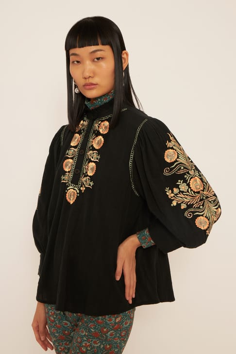 Antikbatik Blusa bordada Igor