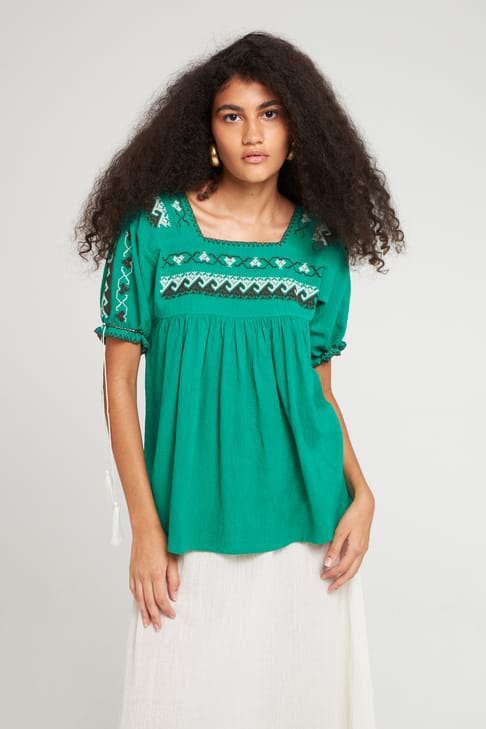 Antikbatik Top bordado Lima