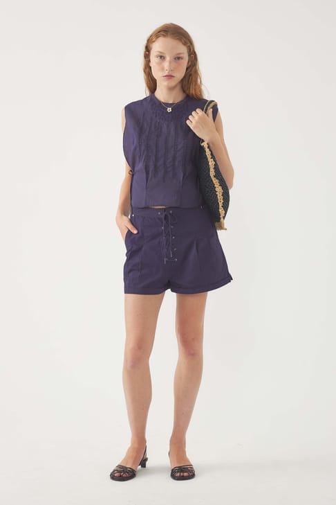 Antikbatik Top brodé Lola