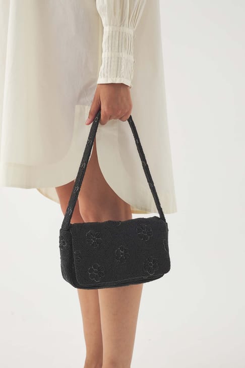 Antikbatik Embroidered Baguette Bag Marguerite