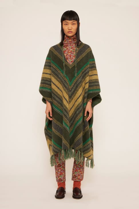 Antikbatik Poncho de mohair Maya