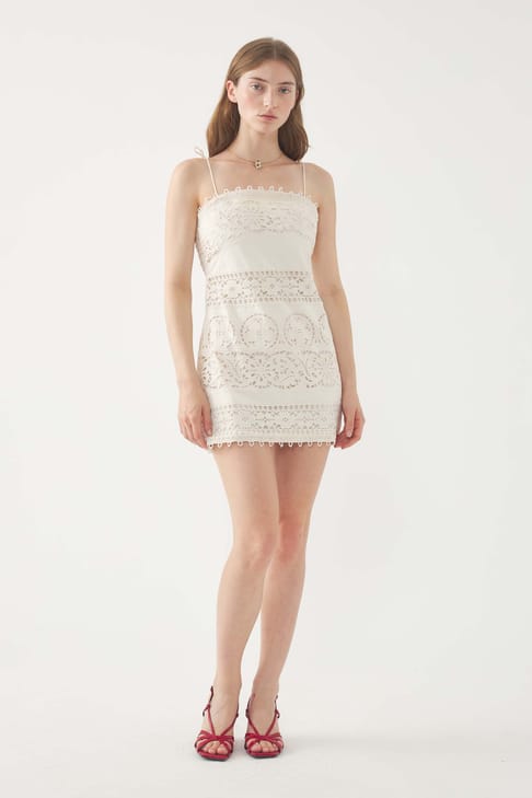 Antikbatik Robe bustier brodée Mila