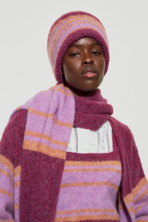 Antikbatik Mila alpaca wool hat -