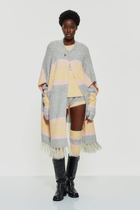 Antikbatik Poncho en laine d'Alpaga Mila