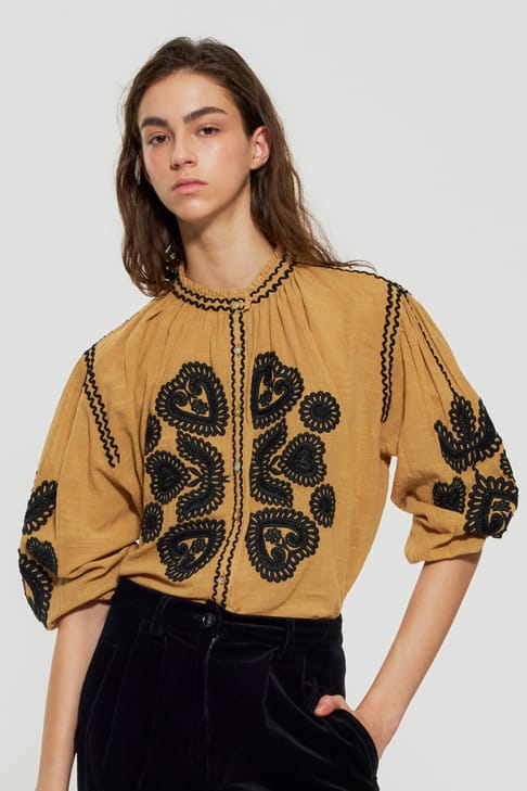 Antikbatik Chemisier brodé Robby