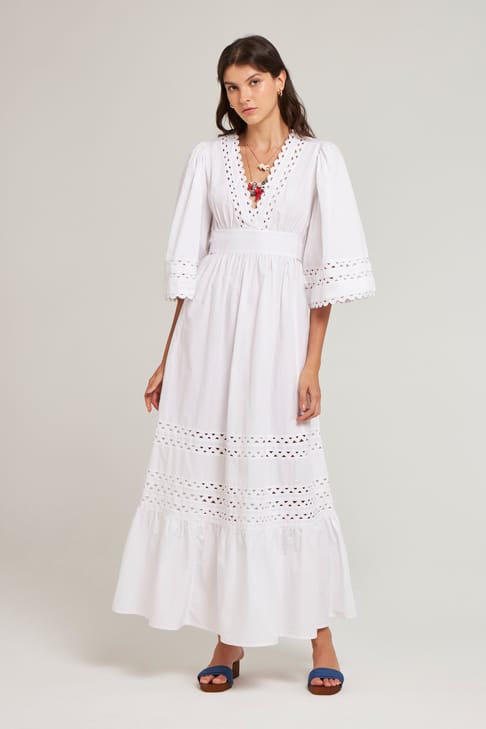 Antikbatik Vestido largo Roda