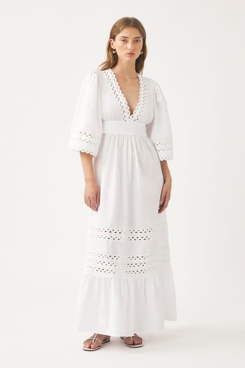 Antikbatik Robe longue ajourée Rodo