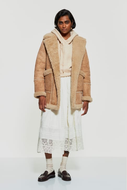 Antikbatik Cappotto in shearling Roger