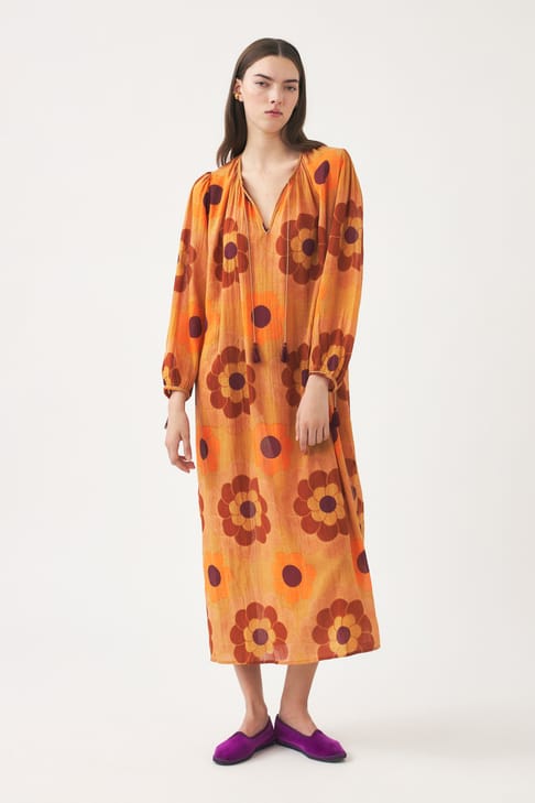 Antikbatik Print fluid dress Suny