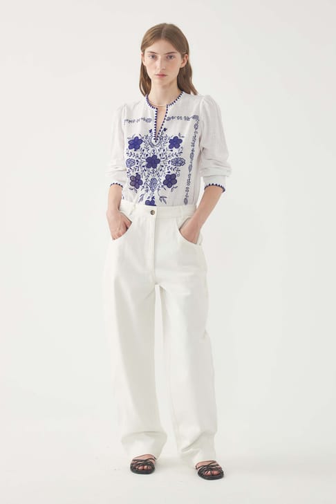 Antikbatik Blouse brodée Vahani