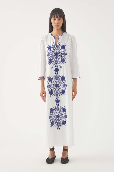 Antikbatik Embroidered Maxi Dress Vahani