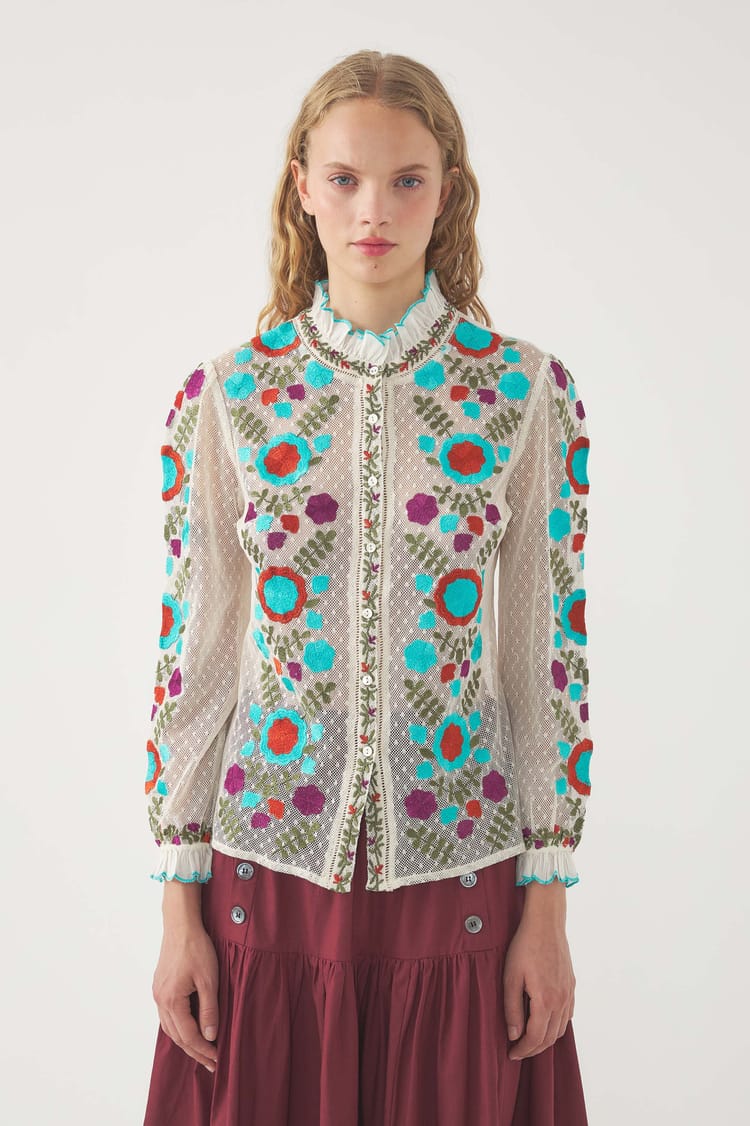 antik batik Blouse brodée Ary