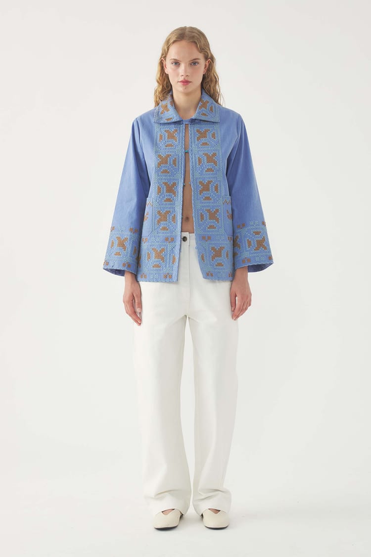 antik batik Veste brodée Berenice