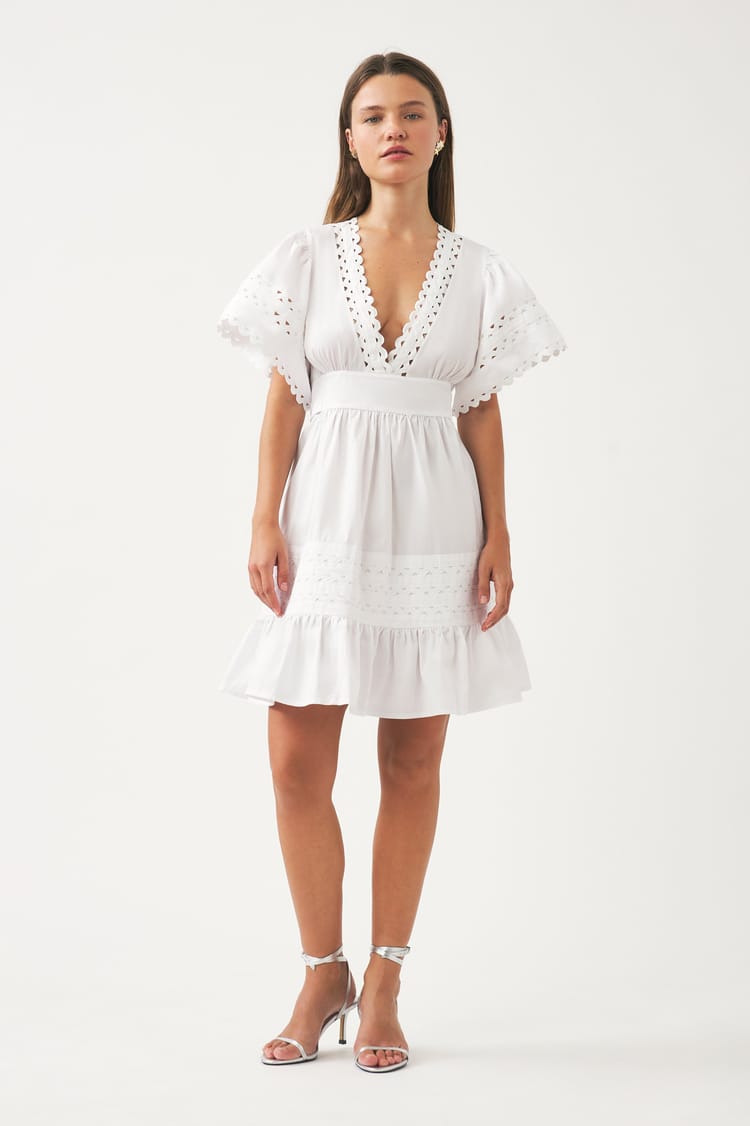 antik batik FUSCHIA poplin mini dress