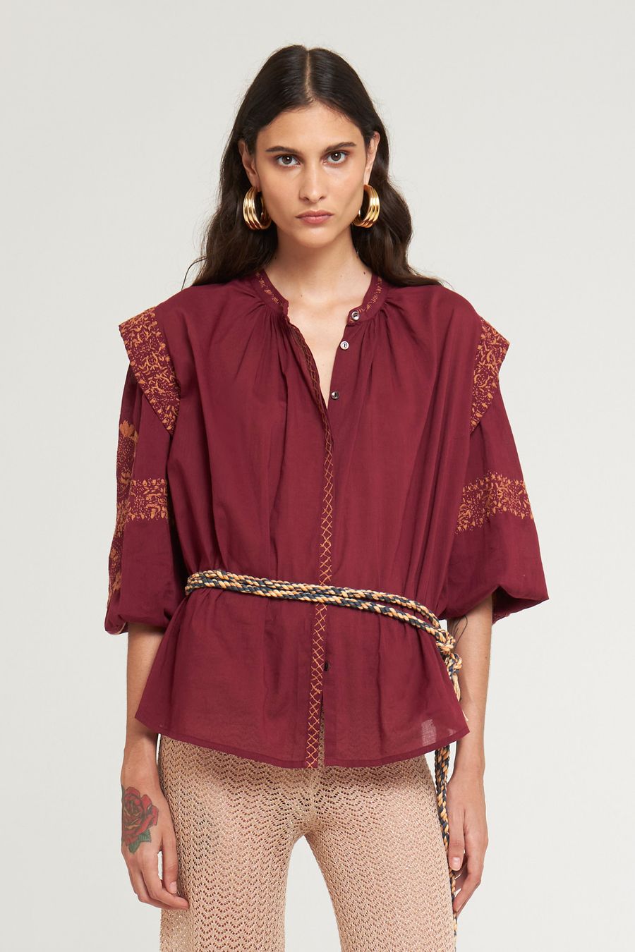 Antikbatik Alani embroidered blouse