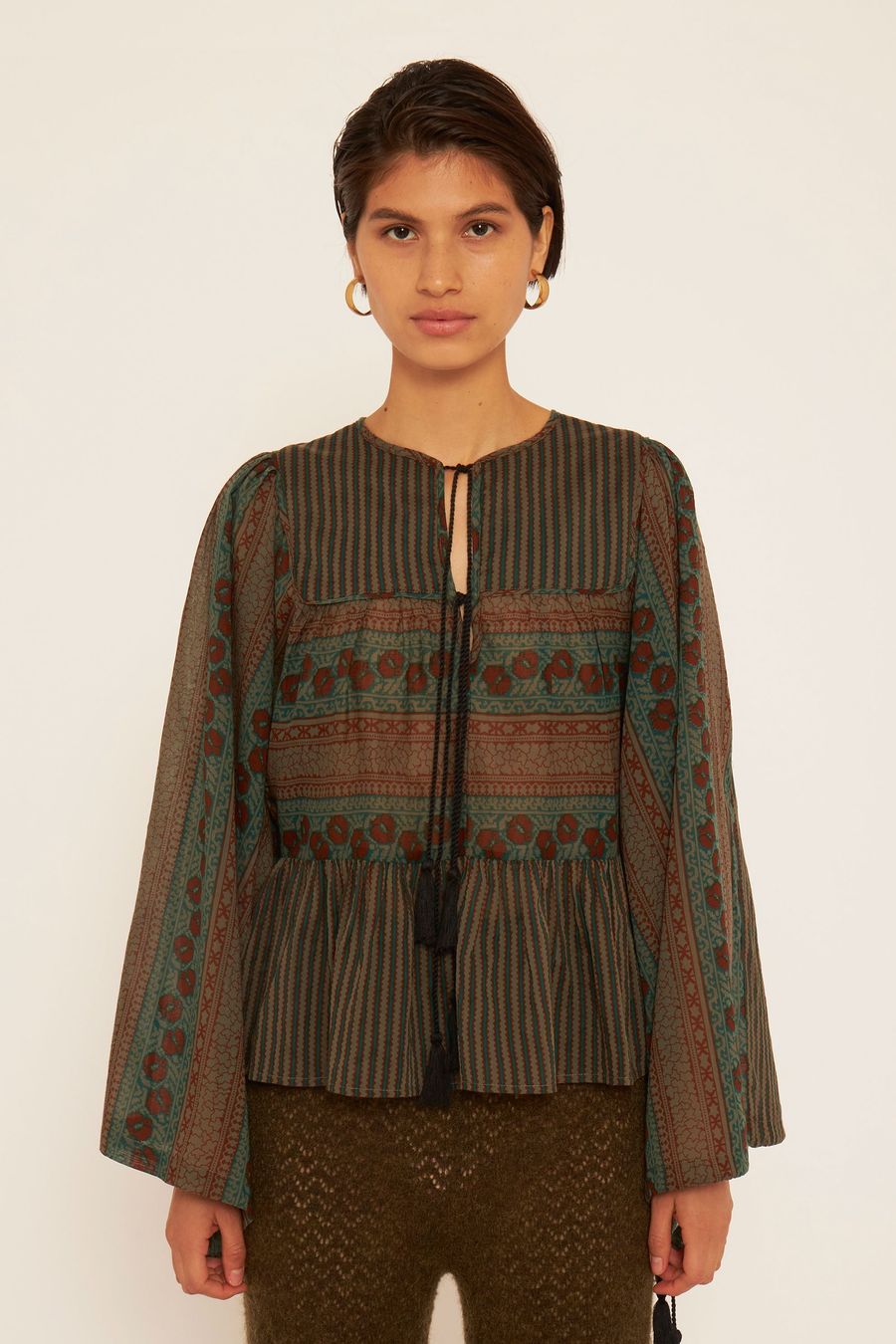Antikbatik Blusa fluida Amelia