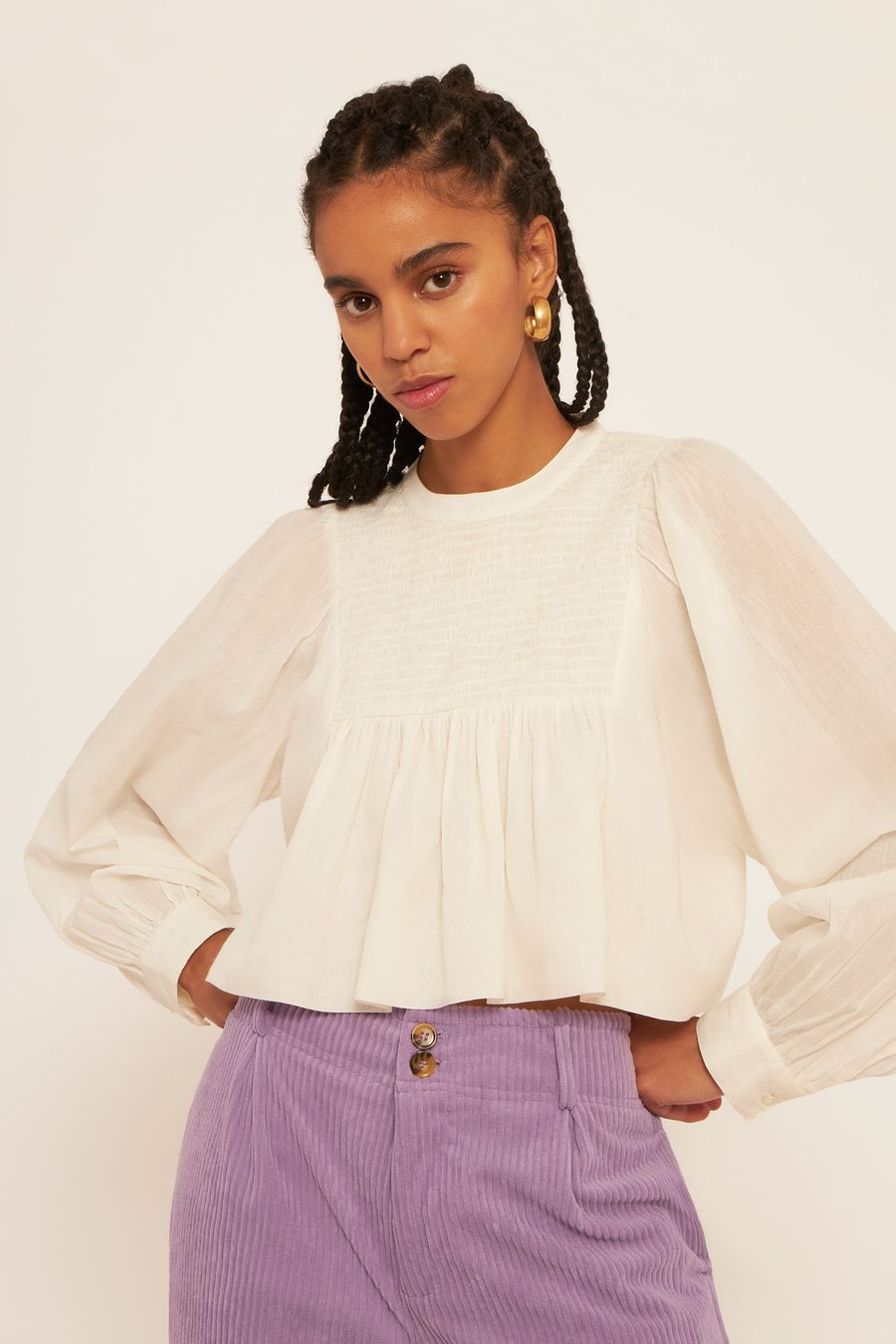 Antikbatik Blusa crop-top Anahi