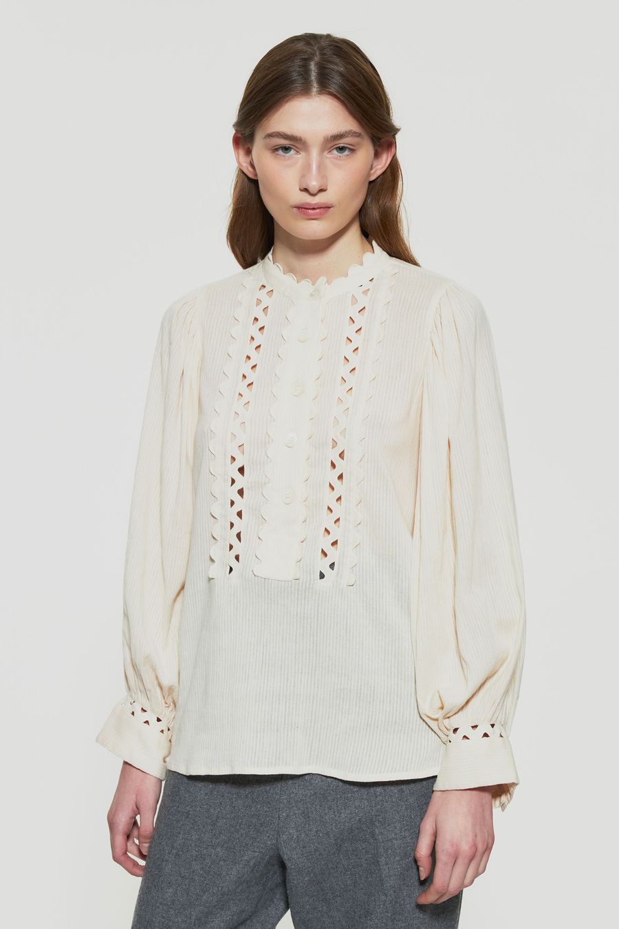 Antikbatik Aya openwork blouse