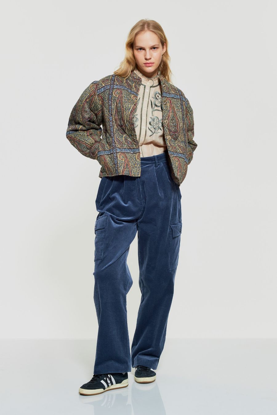 Antikbatik Chaqueta acolchada estampada Hida