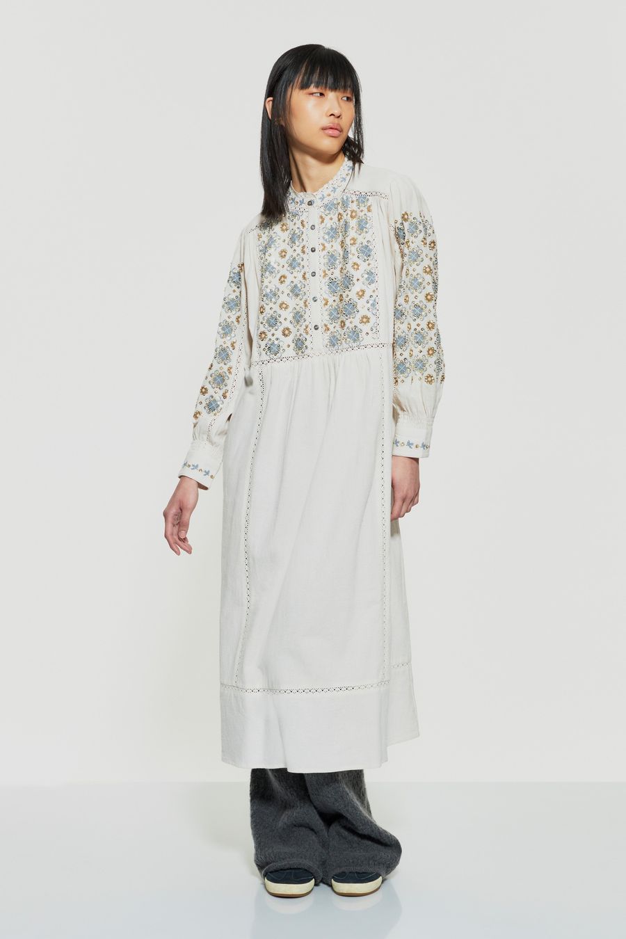 Antikbatik Joana sequin-embroidered maxi dress