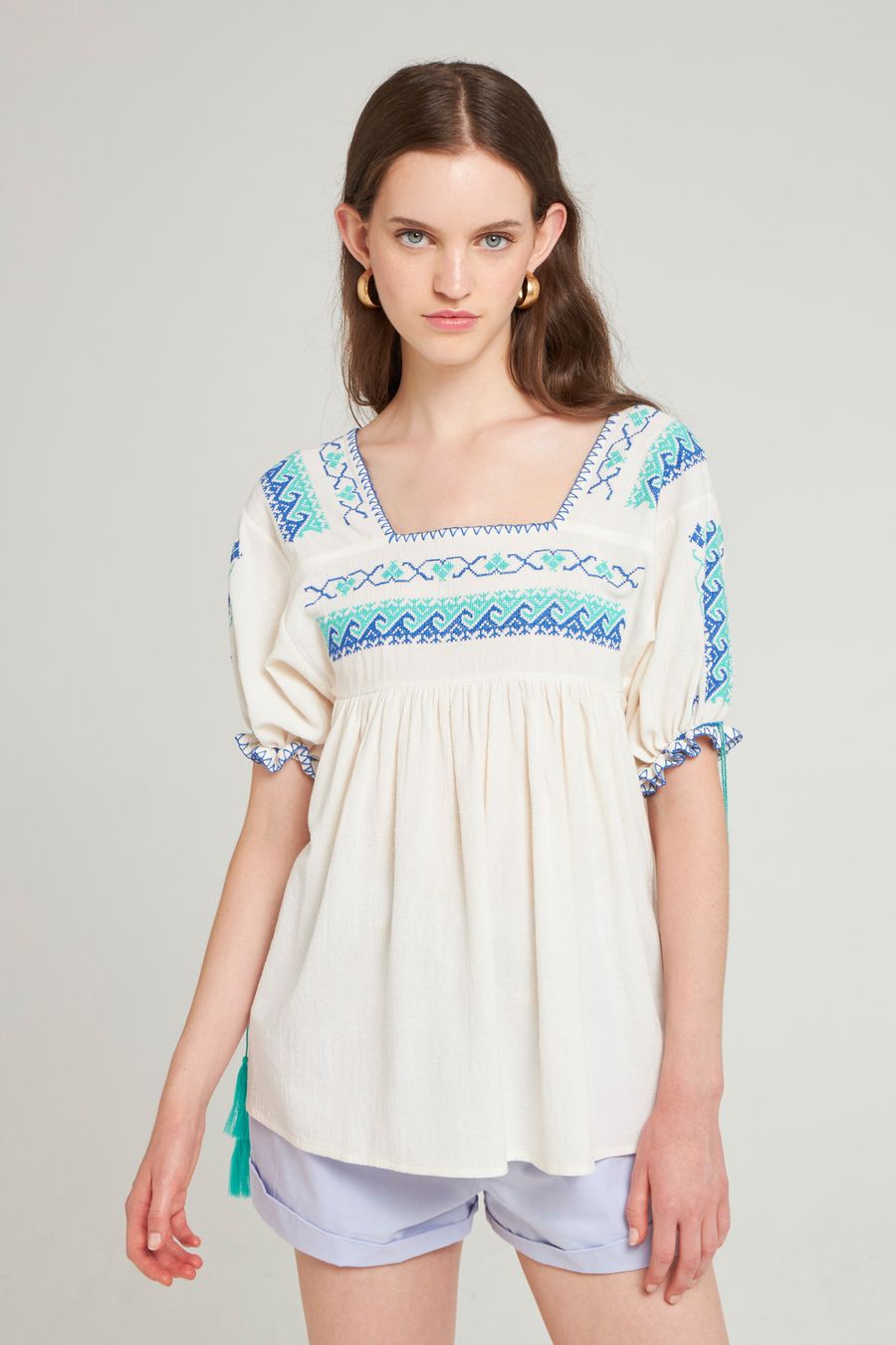 Antikbatik Top brodé Lima