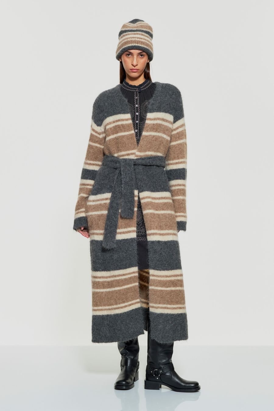 Antikbatik Mila alpaca wool long gilet