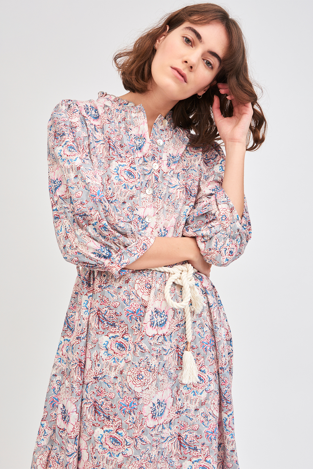floral shirt dress