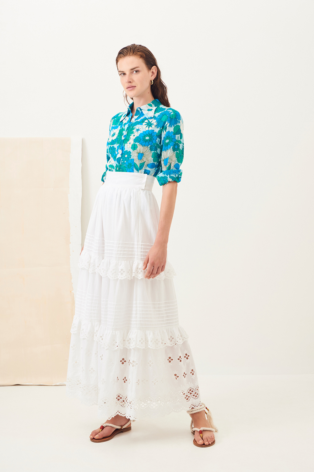 Jupe longue dentelle Ally - Blanc - Antik Batik (photo) Jupe longue dentelle Ally - Blanc - Antik Batik (photo)