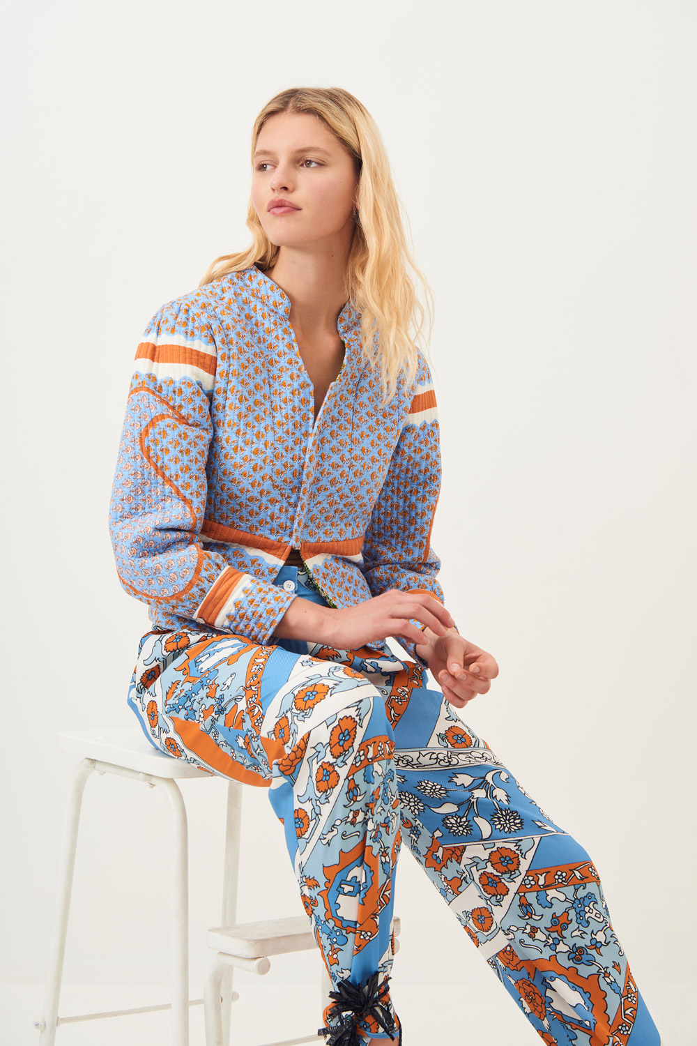 Veste matelassée coton Gisele - Bleu ciel - Antik Batik (photo) Veste matelassée coton Gisele - Bleu ciel - Antik Batik (photo)