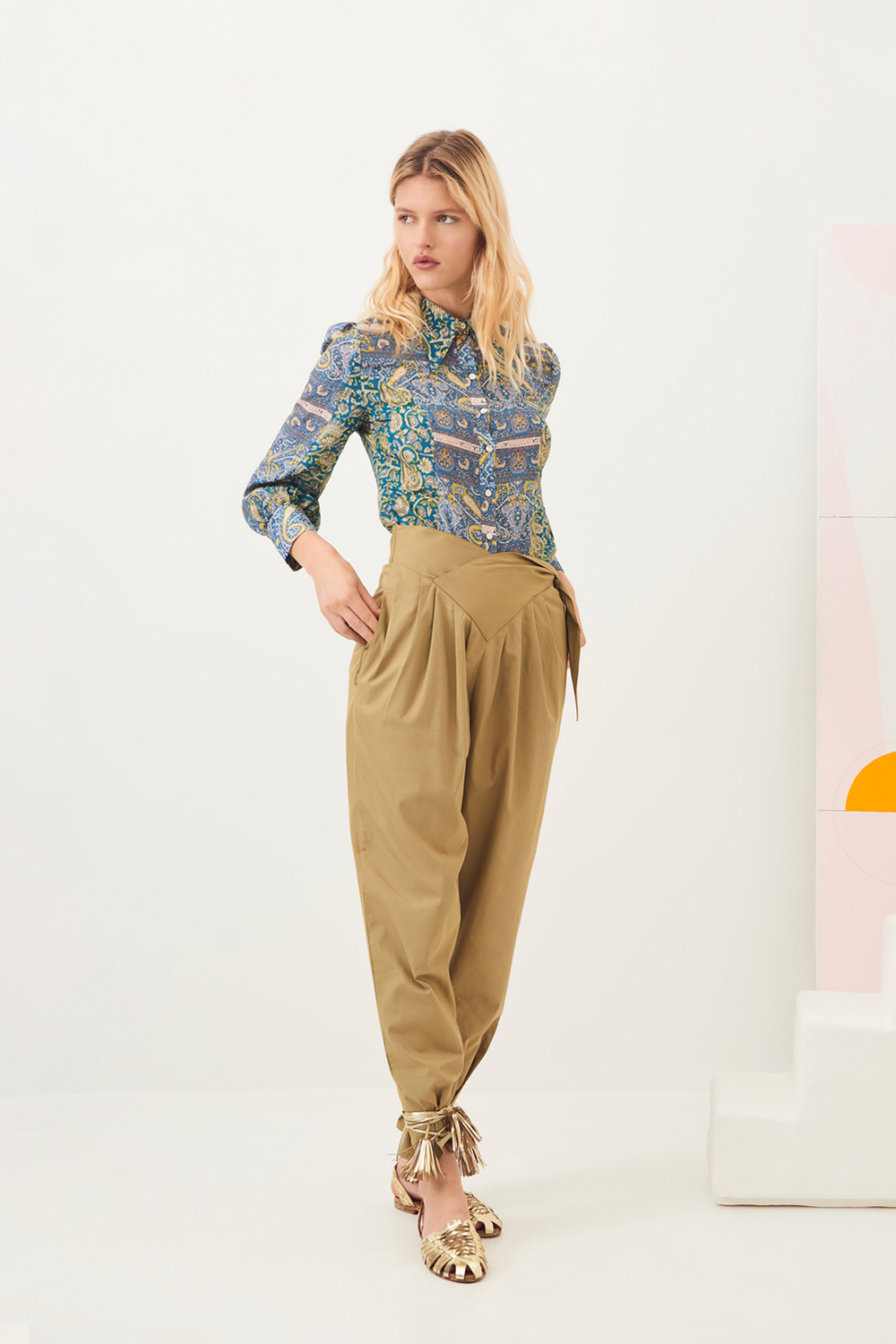 Pantalon carotte popeline Popy - Kaki - Antik Batik (photo) Pantalon carotte popeline Popy - Kaki - Antik Batik (photo)