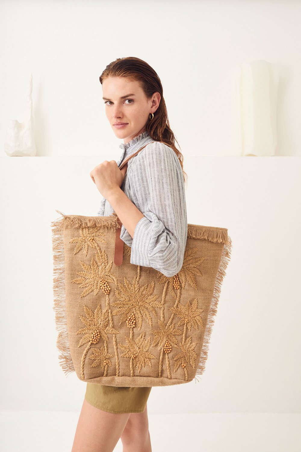 Grand sac raphia Barry - Beige - Antik Batik (photo) Grand sac raphia Barry - Beige - Antik Batik (photo)