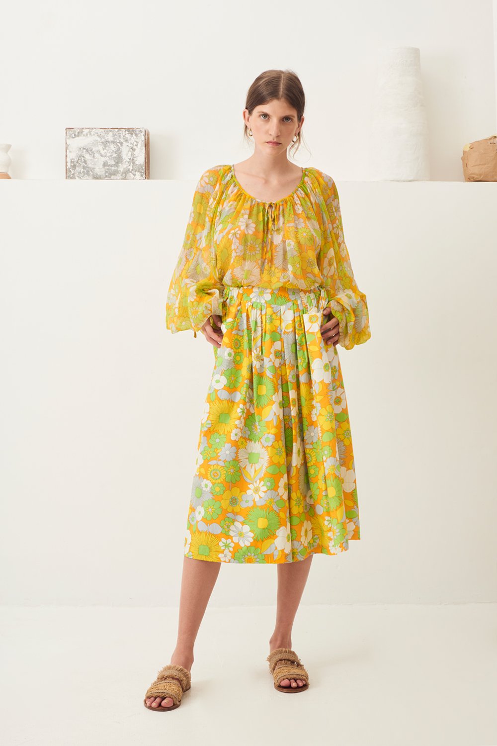 Jupe culotte popeline Lorette - Jaune - Antik Batik (photo) Jupe culotte popeline Lorette - Jaune - Antik Batik (photo)