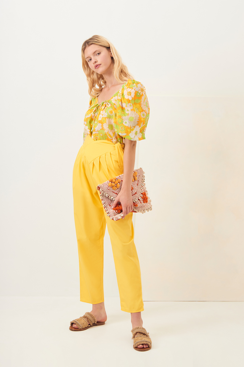 Pantalon carotte popeline Popy - Jaune - Antik Batik (photo) Pantalon carotte popeline Popy - Jaune - Antik Batik (photo)