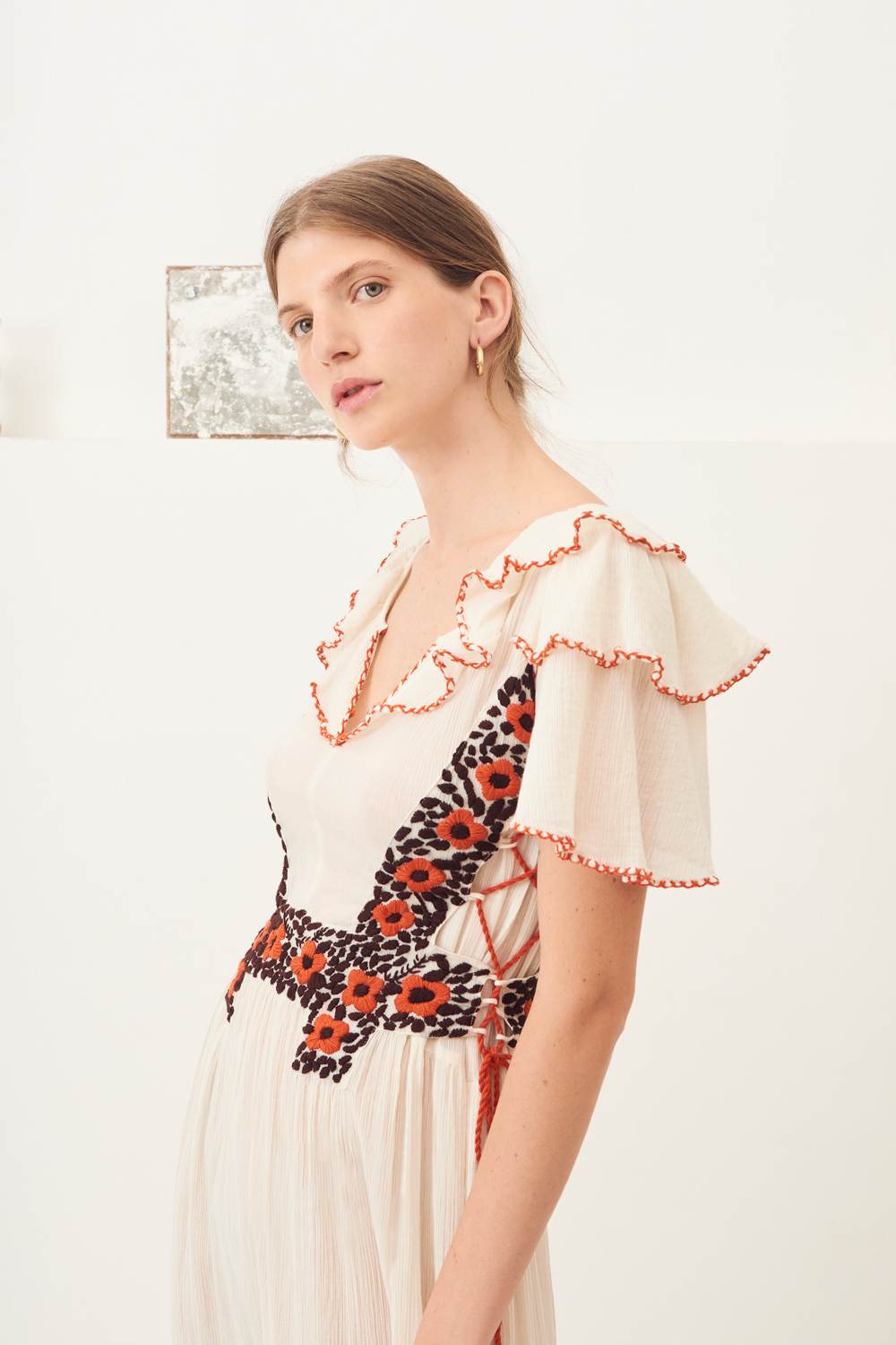 Robe longue brodée Paola - Antik Batik (photo) Robe longue brodée Paola - Antik Batik (photo)