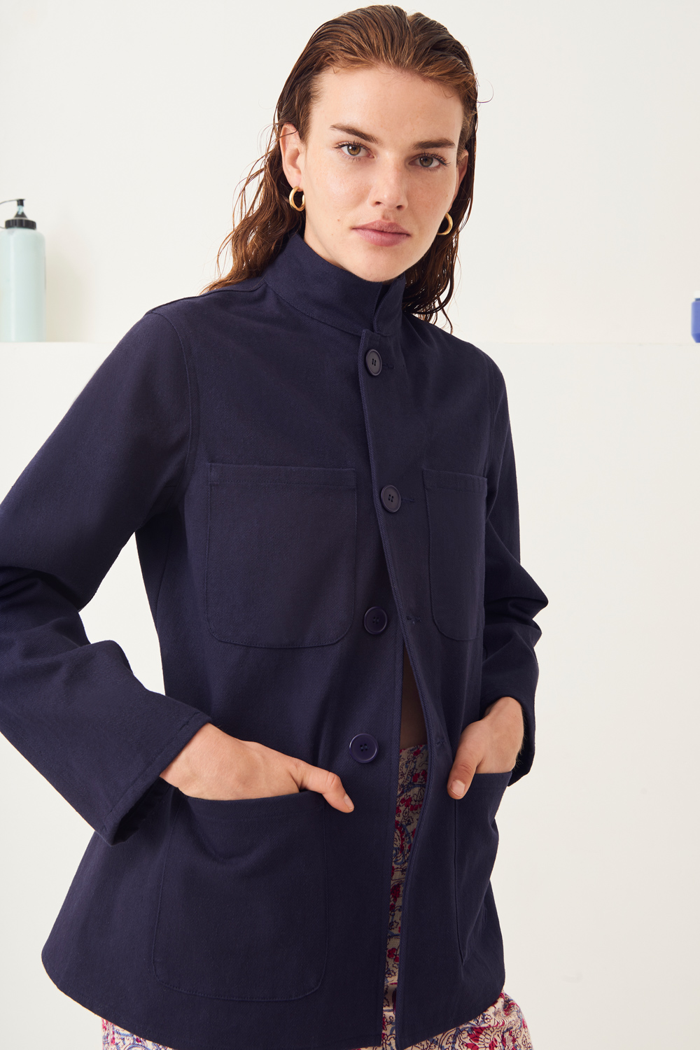 Veste militaire coton Ronan - Bleu marine - Antik Batik (photo) Veste militaire coton Ronan - Bleu marine - Antik Batik (photo)
