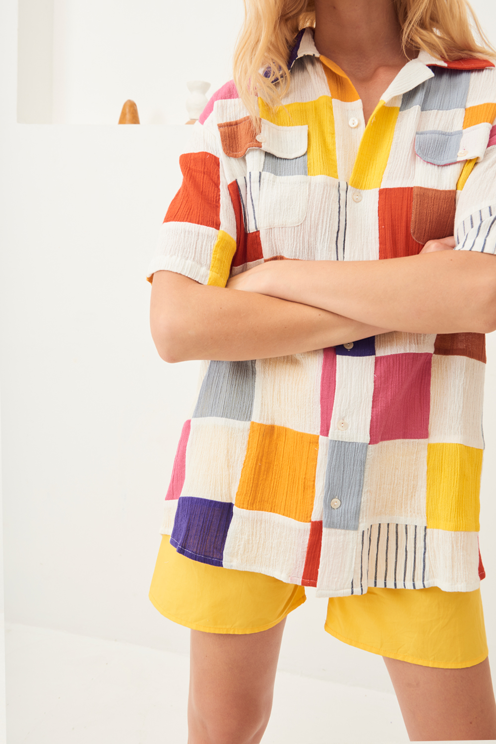 Chemise oversize patchwork Vaza - Antik Batik (photo) Chemise oversize patchwork Vaza - Antik Batik (photo)
