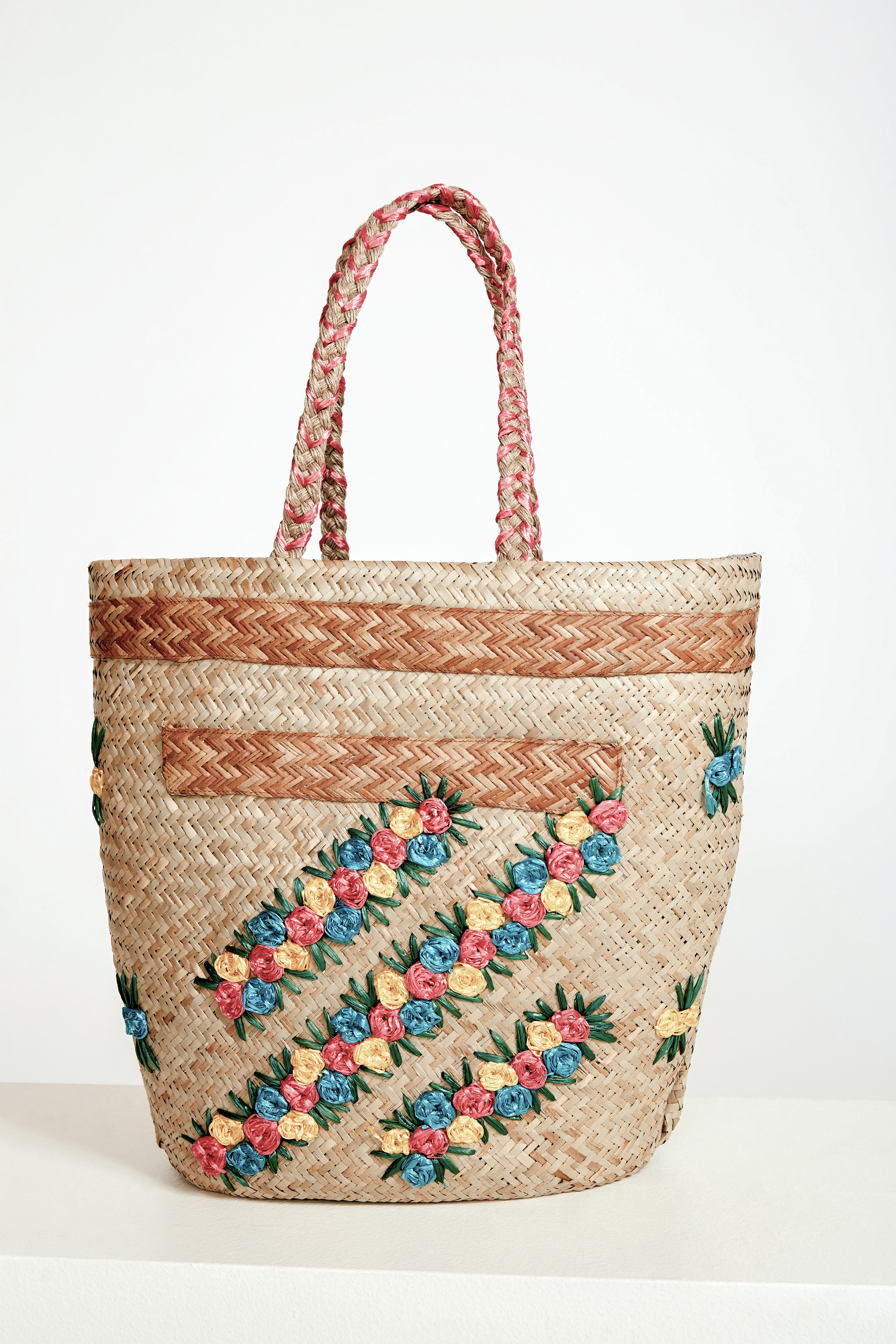 Cabas en paille Loha multicolore - Antik Batik (photo) Cabas en paille Loha multicolore - Antik Batik (photo)