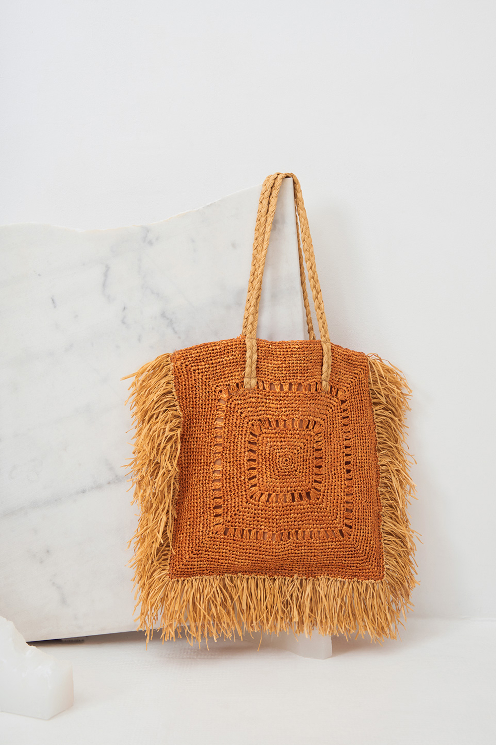 Cabas raphia Biim - Orange - Antik Batik (photo) Cabas raphia Biim - Orange - Antik Batik (photo)