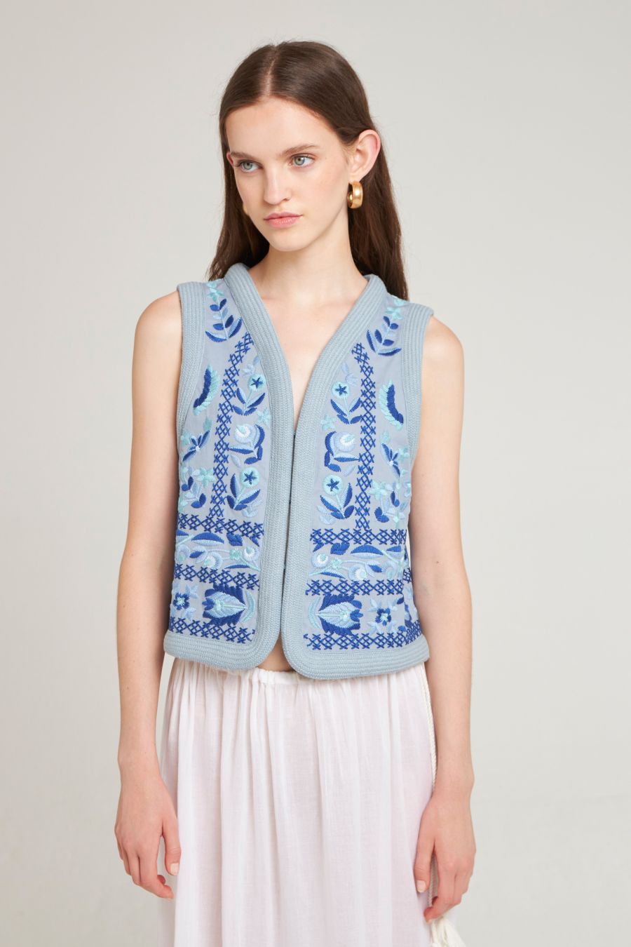 Antikbatik Andrea embroidered vest