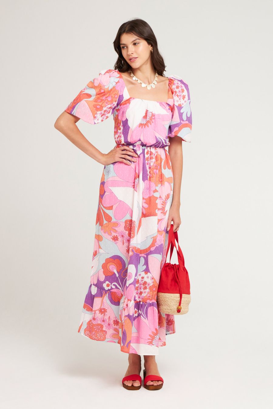 Antikbatik Bahia plumetis openwork dress