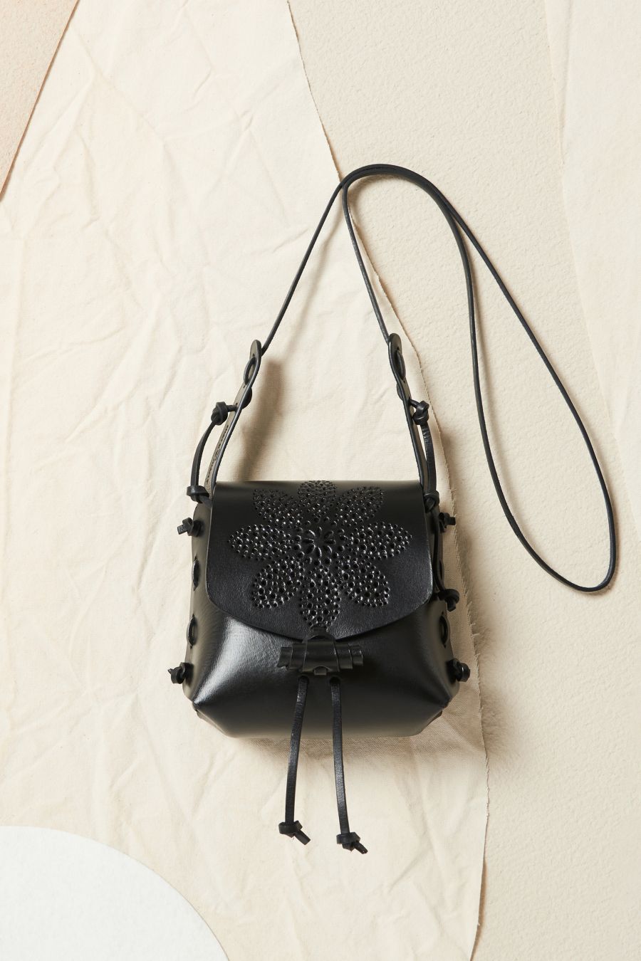 Antikbatik Janis embossed leather mini bag