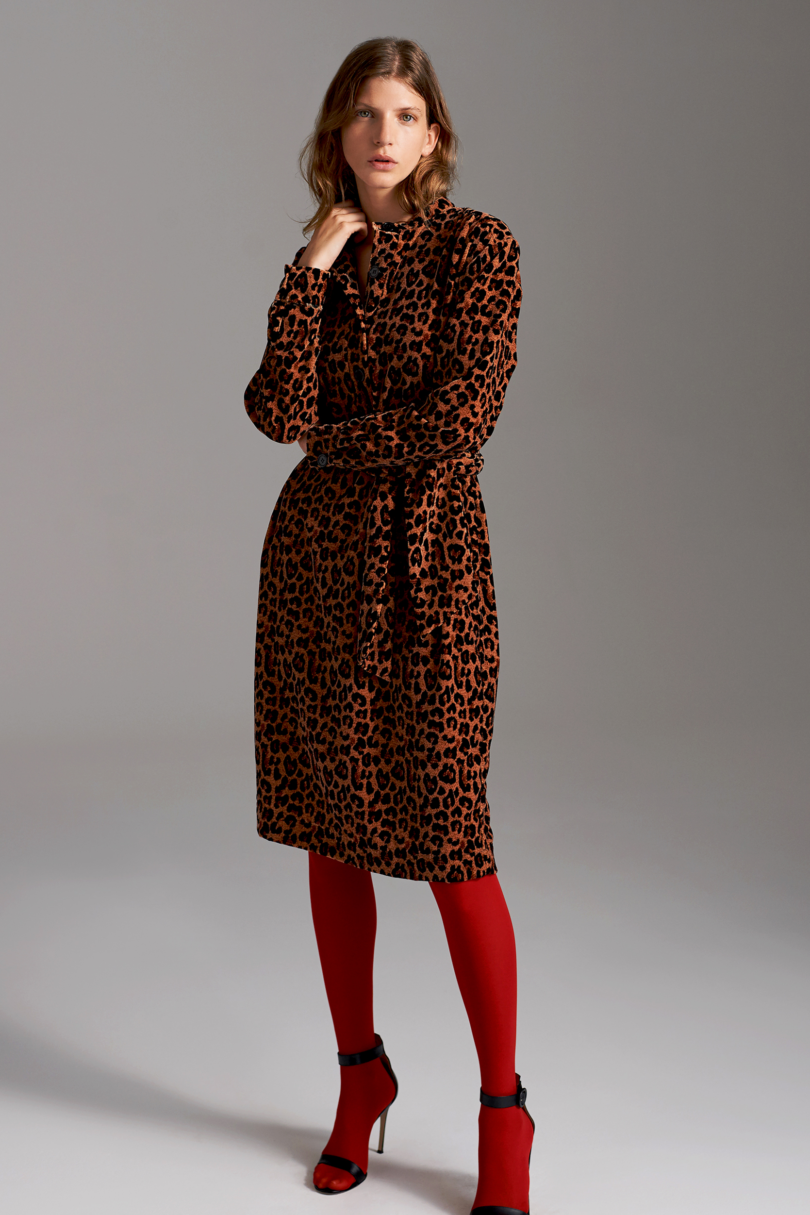 leopard velvet dress