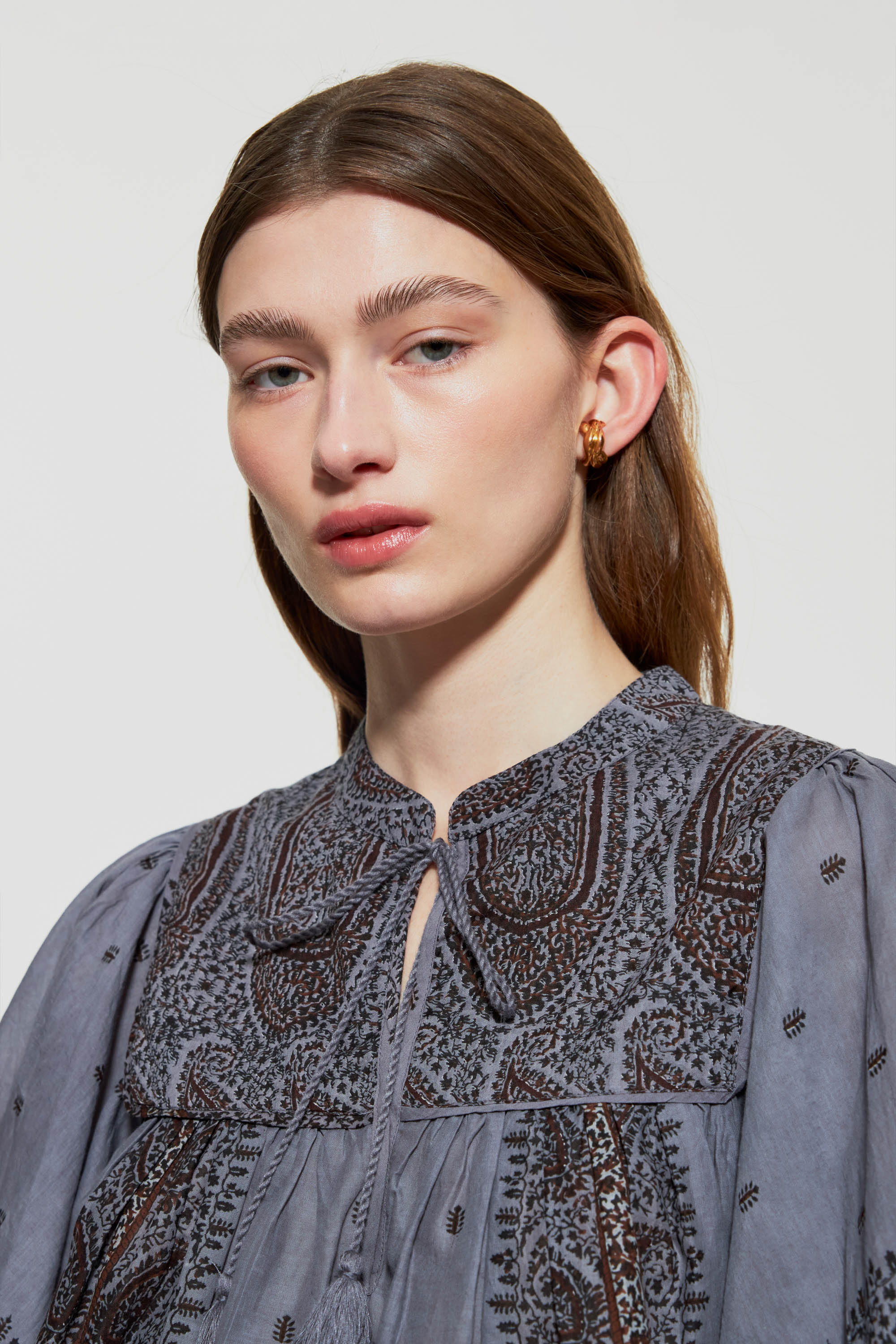Paisley design blouse | Boho-chic loose-fit blouse | ANTIK BATIK