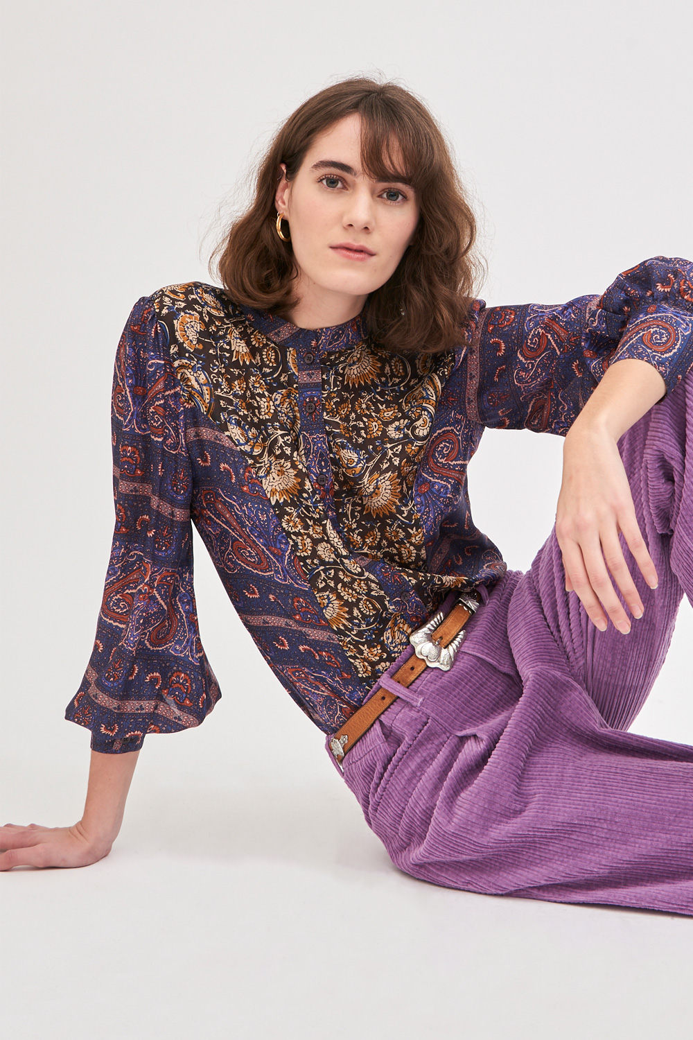 Blouse en soie à imprimé baroque Keith - Antik Batik (photo) Blouse en soie à imprimé baroque Keith - Antik Batik (photo)